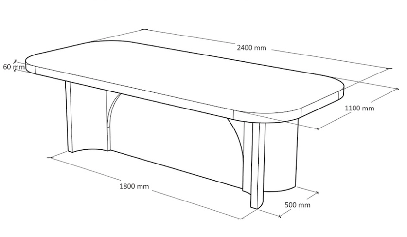Arc Dining Table - Image 3